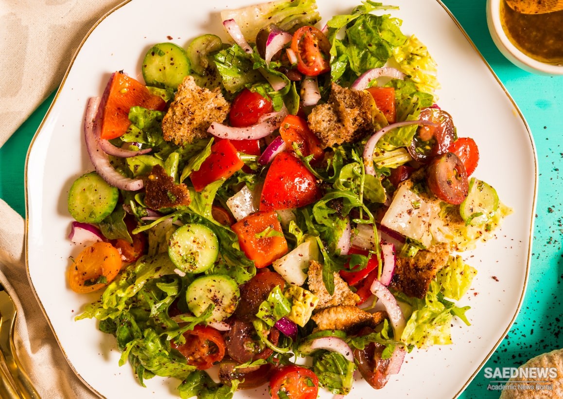 Fattoush Salad a Lebanese Dish for Vegans